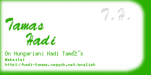 tamas hadi business card